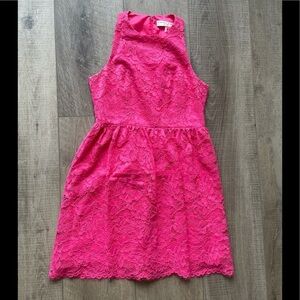 Trina Turk Parry Sleeveless Rose Bud Lace Dress